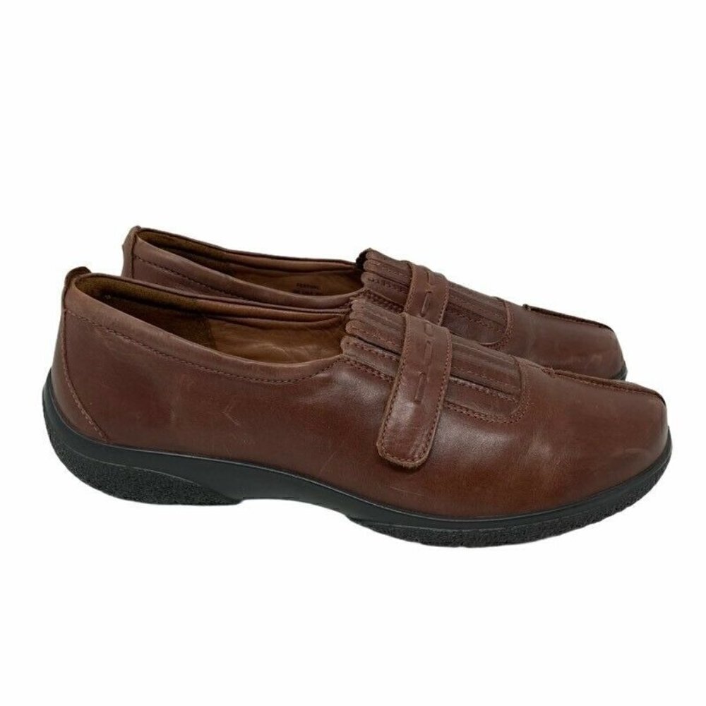 Hotter Festival Comfort Flat Shoes Brown Leather 9